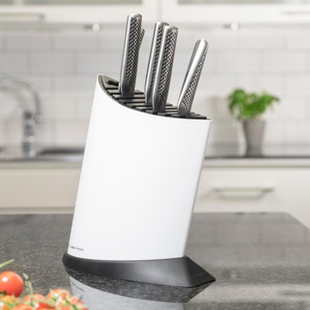 Knivblok hvid 9+1