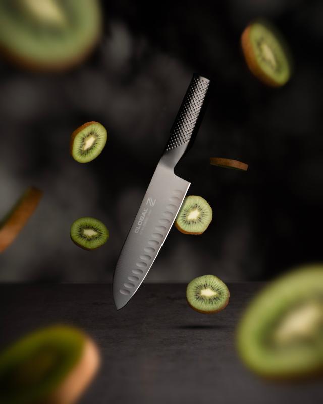 Santokukniv 18 cm DLC grantonskær
