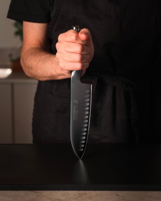 Santokukniv 18 cm DLC grantonskær
