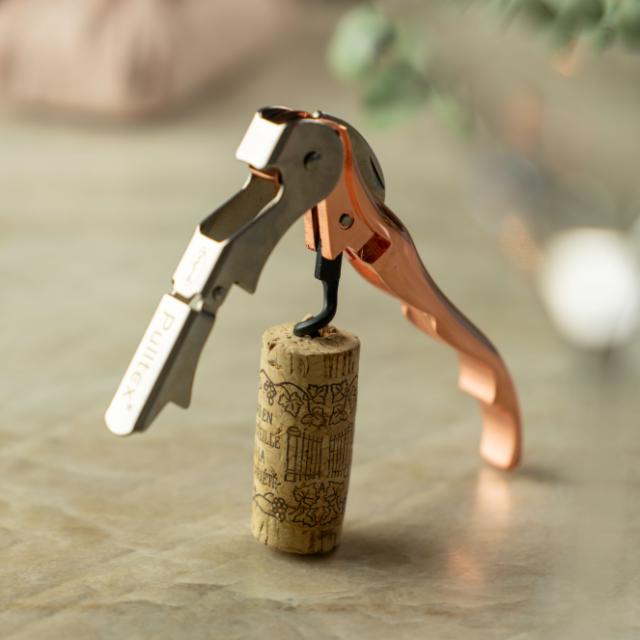 Vinåbner pulltaps classic roséguld med hylster