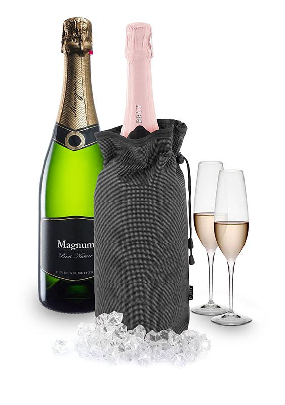 Champagnekøler til magnumflasker, grå