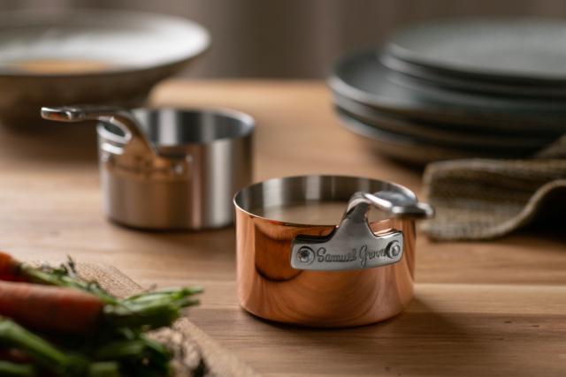 Minikasserolle i kobber 9 cm