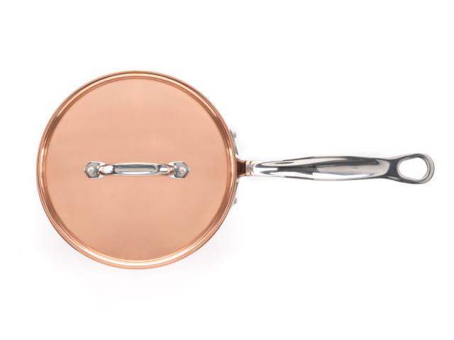 Kasserolle i kobber med låg 2 l