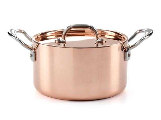 Gryde i kobber med låg 3 l