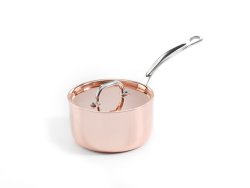 Kasserolle i kobber med låg 2 l